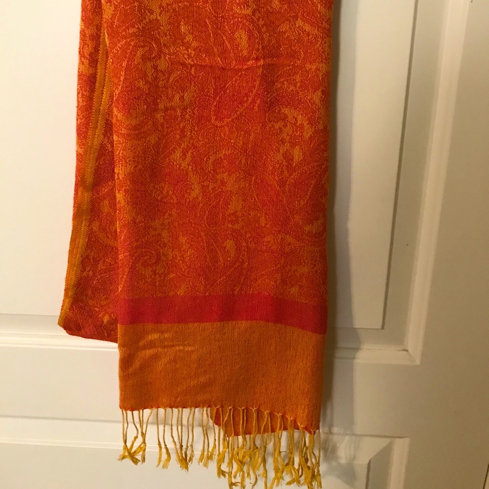 Orange pashmina scarf